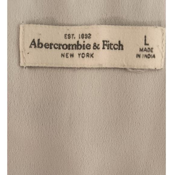 Abercrombie & Fitch Strappy Tank Top women's Size L Cream Color Crepe Pullover - Picture 2 of 10